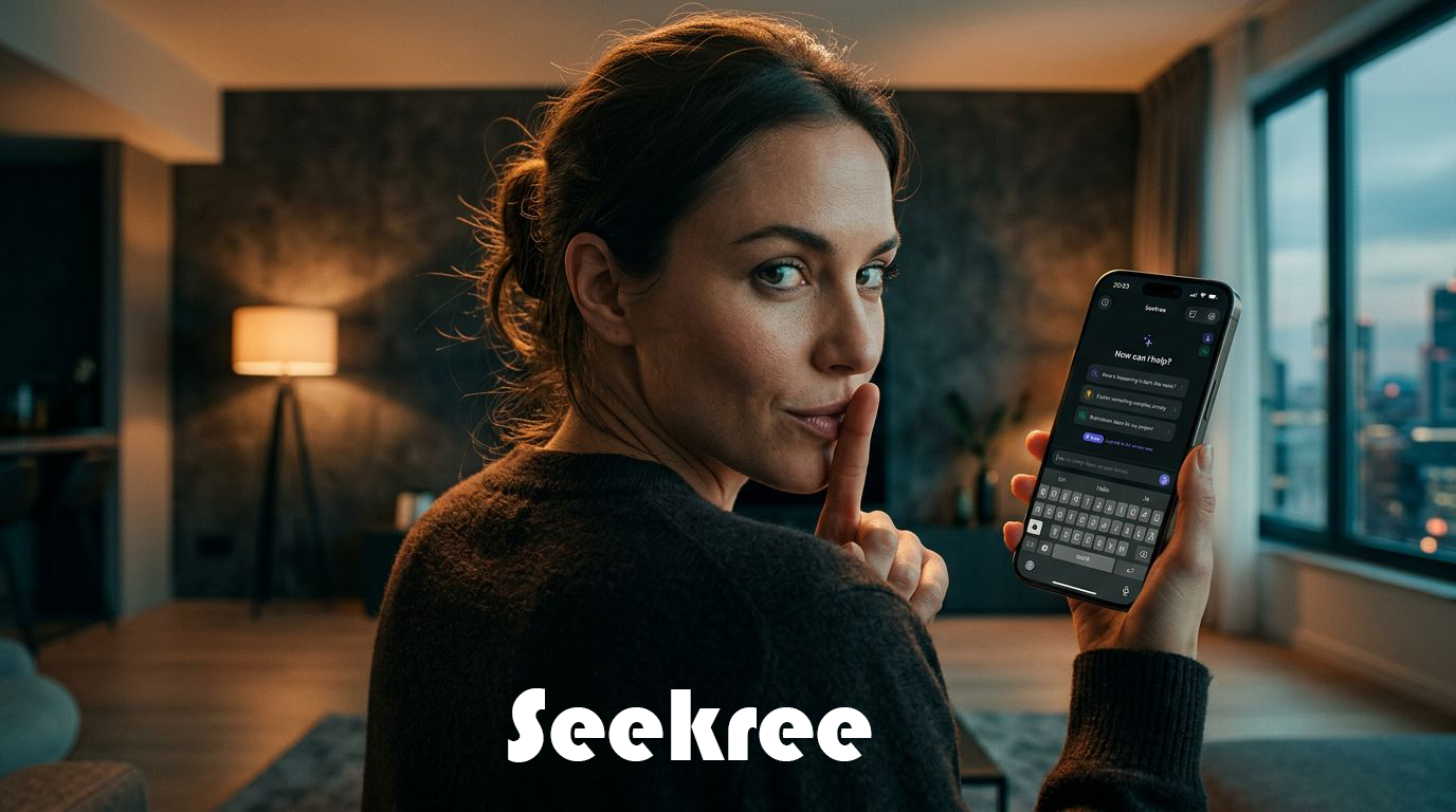 Seekree private AI chat running on-device on iPhone — no servers, no data collection